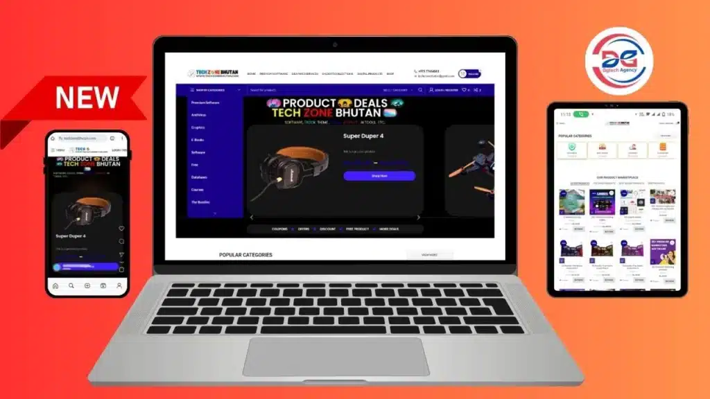 TECH ZONE Bhutan ( Digital Product ) website preview