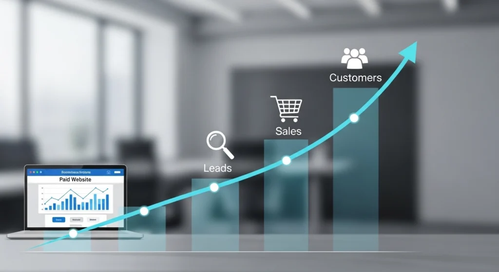 paid website helps business growth leads and sales increase