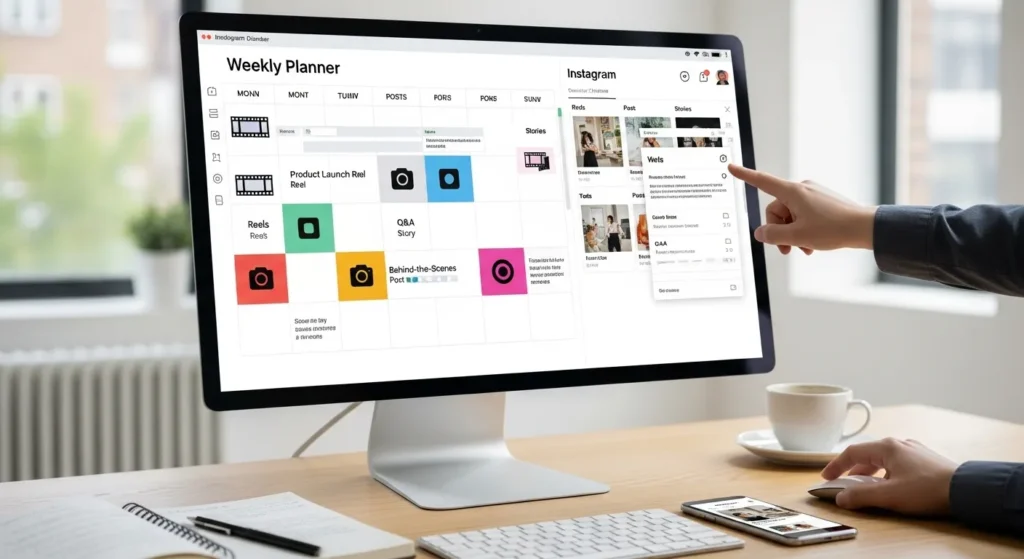 instagram content strategy calendar business marketing plan