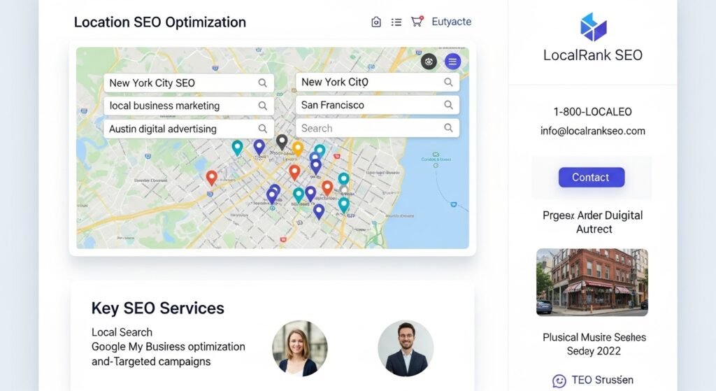 local SEO website optimization with city keywords and location details