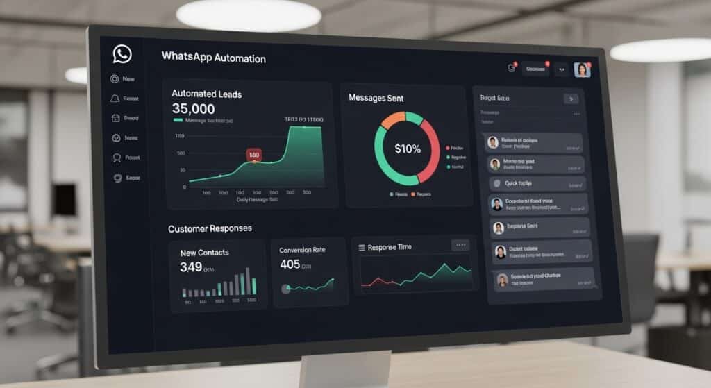 whatsapp automation lead generation dashboard business growth