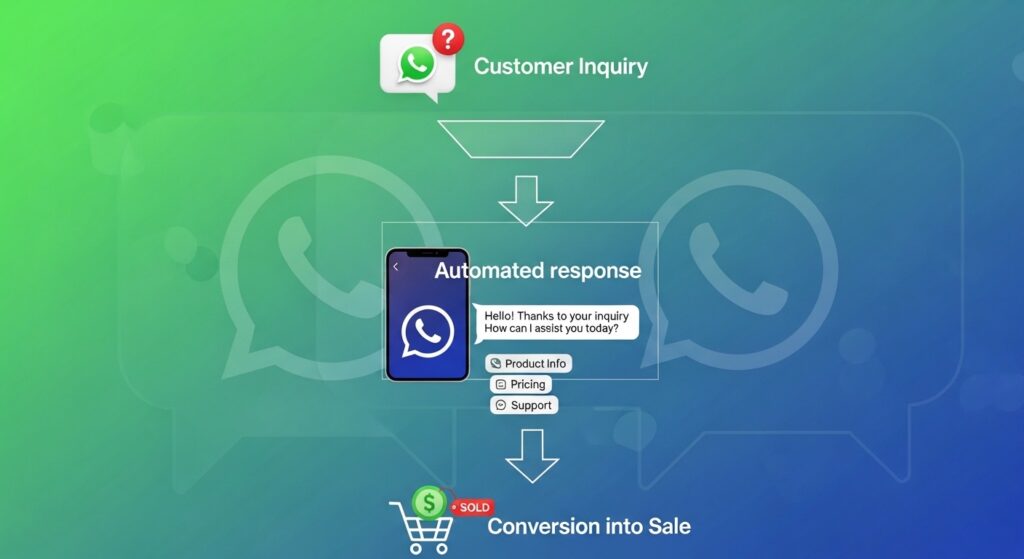 whatsapp automation marketing funnel lead to sale process