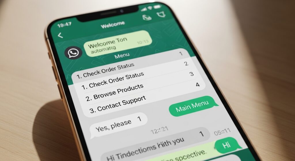 whatsapp chatbot automation auto reply system example