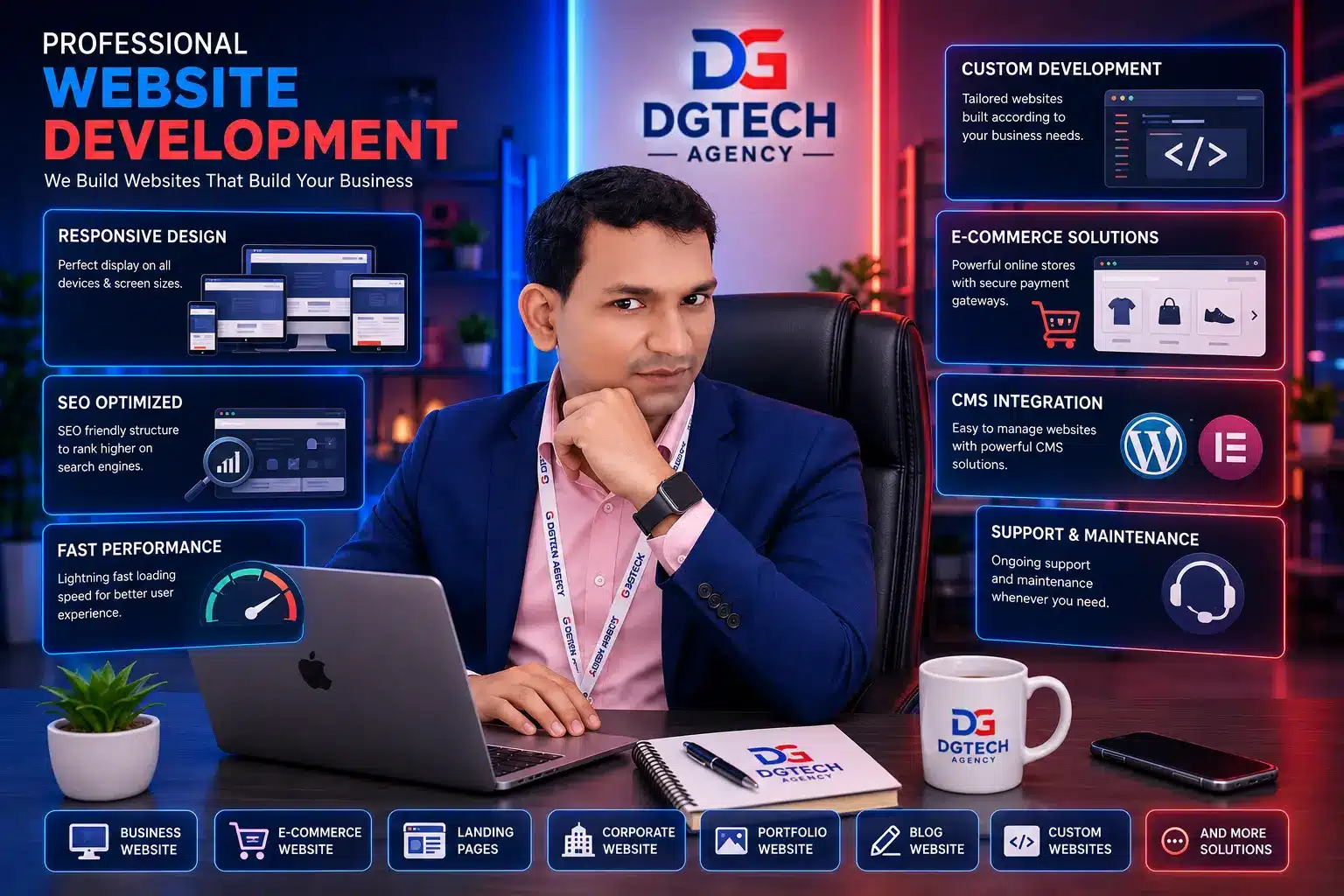 DGTech Agency Website Development